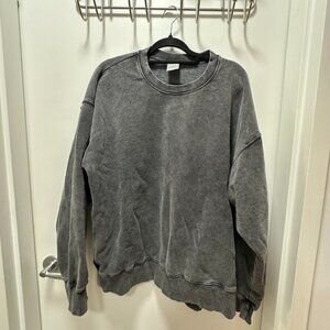 TNA Aritzia Cozy Fleece Boyfriend Fit in XL Dark Grey